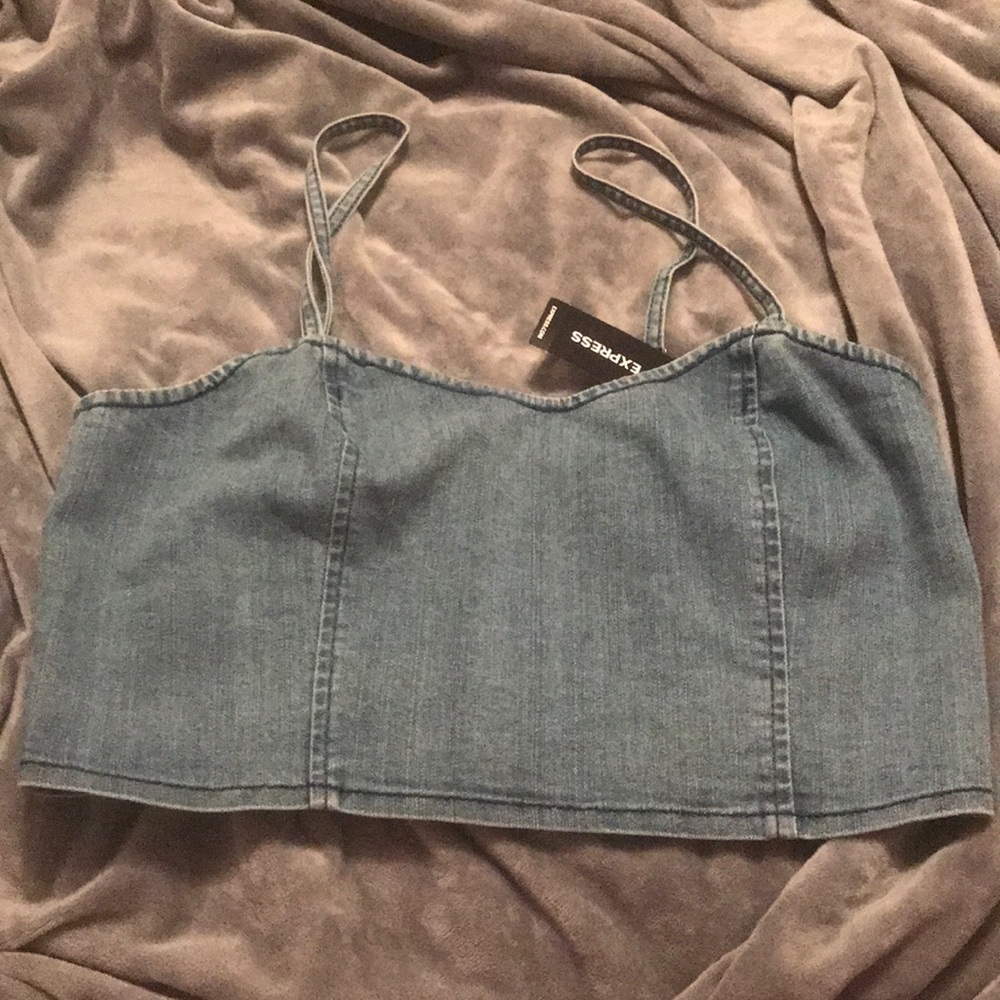 Express Women’s Denim Crop Top